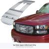 imageAPS Compatible with GMC Sierra 1500HD 2500HD 3500 20012002 ampamp Yukon XL 0006 with Logo Show Main Upper Stainless Steel SS Chrome Billet Front Grill Grille Insert G65703AChrome