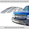 imageAPS Premium 304 Stainless Steel Chrome Horizontal Billet Grille Grill Insert Combo Compatible with Chevy Silverado 1500 2003 2004 2005 Main Upper Top Bumper Tow Hook N19S78876C