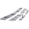 imageAPS Premium 304 Stainless Steel Chrome Horizontal Billet Grille Grill Insert Combo Compatible with Chevy Silverado 1500HD 03 04 05 ampamp 0304 2500 3500 ampamp 0206 Avalanche Upper Top Bumper N19S57676C