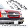 imageAPS Premium 304 Stainless Steel Chrome Horizontal Billet Grille Grill Insert Combo Compatible with Chevy Silverado 1500HD 03 04 05 ampamp 0304 2500 3500 ampamp 0206 Avalanche Upper Top Bumper N19S57676C
