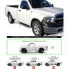 imageAPS Silver Running Board Style Running Boards Nerf Bars Side Steps Compatible with Dodge Ram 1500 20092018 Regular Cab ampamp Ram 2500 3500 20102024Aluminum Silver
