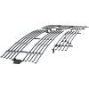 imageAPS Compatible with Dodge Pickup 19942001 Main Upper Lower Bumper Stainless Steel SS Chrome Billet Front Grill Grille Insert Combo D87914AChrome