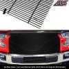 imageCompatible with 20152017 F150 Upper and Lower Black Billet Grille Combo S18H16318F