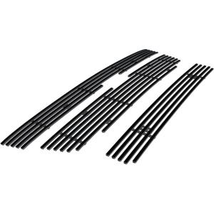 imageAPS Compatible with Chevy Colorado 20042012 Main Upper Lower Bumper Black Billet Front Grill Grille Insert Combo C67946H