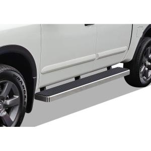 imageAPS Silver Running Board Style Running Boards Nerf Bars Side Steps Compatible with Nissan Titan 20042015 ampamp 20172025 Crew Cab ampamp Titan XD 1625Aluminum Silver