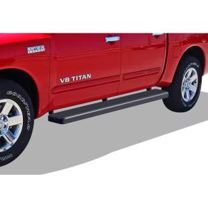 imageAPS Silver Running Board Style Running Boards Nerf Bars Side Steps Compatible with Nissan Titan 20042015 ampamp 20172025 Crew Cab ampamp Titan XD 1625Stainless Steel Black