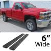 imageAPS Running Boards Nerf Bars Side Steps Compatible with Chevy Silverado GMC Sierra 20072018 Regular Cab ampamp 2500 3500 HD 2019 Exclude 07 ClassicInclude 19 1500 LD Silver Running BoardAluminum Black