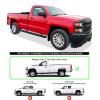 imageAPS Running Boards Nerf Bars Side Steps Compatible with Chevy Silverado GMC Sierra 20072018 Regular Cab ampamp 2500 3500 HD 2019 Exclude 07 ClassicInclude 19 1500 LD Silver Running BoardStainless Steel Black