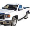 imageAPS Running Boards Nerf Bars Side Steps Compatible with Chevy Silverado GMC Sierra 20072018 Regular Cab ampamp 2500 3500 HD 2019 Exclude 07 ClassicInclude 19 1500 LD Silver Running BoardStainless Steel Polished
