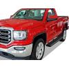 imageAPS Running Boards Nerf Bars Side Steps Compatible with Chevy Silverado GMC Sierra 20072018 Regular Cab ampamp 2500 3500 HD 2019 Exclude 07 ClassicInclude 19 1500 LD Silver Running BoardStainless Steel Black