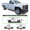 imageAPS Running Boards Nerf Bars Side Steps Compatible with Chevy Silverado GMC Sierra 20072018 Regular Cab ampamp 2500 3500 HD 2019 Exclude 07 ClassicInclude 19 1500 LD Silver Running BoardAluminum Black