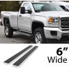 imageAPS Running Boards Nerf Bars Side Steps Compatible with Chevy Silverado GMC Sierra 20072018 Regular Cab ampamp 2500 3500 HD 2019 Exclude 07 ClassicInclude 19 1500 LD Silver Running BoardAluminum Silver