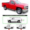 imageAPS Running Boards Nerf Bars Side Steps Compatible with Chevy Silverado GMC Sierra 20072018 Regular Cab ampamp 2500 3500 HD 2019 Exclude 07 ClassicInclude 19 1500 LD Silver Running BoardStainless Steel Black