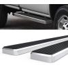 imageAPS Running Boards Nerf Bars Side Steps Compatible with Chevy Silverado GMC Sierra 20072018 Regular Cab ampamp 2500 3500 HD 2019 Exclude 07 ClassicInclude 19 1500 LD Silver Running BoardAluminum Silver