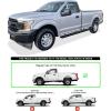 imageAPS Running Boards Nerf Bars Side Steps Step Bars Compatible with Ford F150 20152025 Regular Cab ampamp F250 F350 Super Duty 20172025 Silver Running Board StyleStainless Steel Black