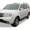 imageAPS Running Boards Nerf Bars Side Steps Step Bars Compatible with Honda Pilot 20092015 ampamp Acura MDX 20092013 Silver Running Board StyleAluminum Black