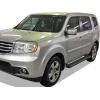 imageAPS Running Boards Nerf Bars Side Steps Step Bars Compatible with Honda Pilot 20092015 ampamp Acura MDX 20092013 Silver Running Board StyleStainless Steel Black