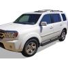 imageAPS Running Boards Nerf Bars Side Steps Step Bars Compatible with Honda Pilot 20092015 ampamp Acura MDX 20092013 Silver Running Board StyleStainless Steel Black