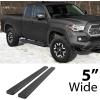 imageAPS Running Boards Style Compatible with Toyota Tacoma 20052023 Extended Access Cab Nerf Bars Side Steps Side BarsBlack