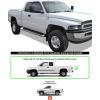 imageAPS Silver Running Board Style Running Boards Nerf Bars Side Steps Compatible with Dodge Ram 1500 19942001 Club Cab ampamp Ram 2500 3500 19942002 Exclude 02 Body Style Sold in 01Aluminum Silver