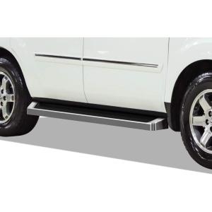 imageAPS Black Powder Coated Running Board Style Running Boards Nerf Bars Side Steps Compatible with Honda Pilot 20092015 ampamp Acura MDX 20092013Aluminum Silver