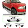 imageAPS Black Running Boards Style Compatible with Ford F150 20042008 SuperCrew Cab Nerf Bars Side Steps Side BarsAluminum Black