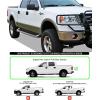 imageAPS Black Running Boards Style Compatible with Ford F150 20042008 SuperCrew Cab Nerf Bars Side Steps Side BarsAluminum Silver