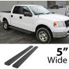 imageAPS Black Running Boards Style Compatible with Ford F150 20042008 SuperCrew Cab Nerf Bars Side Steps Side BarsBlack