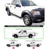 imageAPS Black Running Boards Style Compatible with Ford F150 20042008 SuperCrew Cab Nerf Bars Side Steps Side BarsStainless Steel Polished