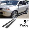 imageAPS Running Boards 5 inches Matte Black Compatible with Honda Pilot 20032008 ampamp Acura MDX 0206 Side Steps Side BarsAluminum Silver