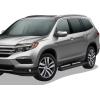 imageAPS Running Boards Nerf Bars Side Steps Step Bars Compatible with Honda Pilot 20162022 Silver Running Board StyleStainless Steel Black