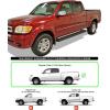 imageAPS Running Boards Side Bars Side Steps Step Bars Compatible with Toyota Tundra 20042006 Double Cab Black Powder Coated Running Board StyleStainless Steel Black