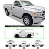 imageAPS Running Boards Style Compatible with Dodge Ram 1500 20092018 Regular Cab ampamp Ram 2500 3500 20102024 Nerf Bars Side Steps Side BarsStainless Steel Black