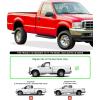 imageAPS Running Boards Style Compatible with Ford F250 F350 Super Duty 19992016 Regular Cab Nerf Bars Side Steps Side BarsAluminum Black
