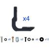 imageAPS Running Boards Style Compatible with Ford F250 F350 Super Duty 19992016 Regular Cab Nerf Bars Side Steps Side BarsAluminum Silver
