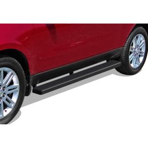 imageAPS Running Boards Nerf Bars Side Steps Step Bars Compatible with Chevy Traverse 20072017 ampamp Buick Enclave 20072009 Exclude Denali Silver Running Board StyleAluminum Black