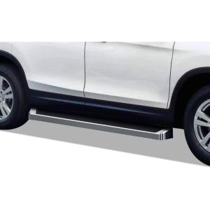 imageAPS Running Boards Nerf Bars Side Steps Step Bars Compatible with Honda Pilot 20162022 Silver Running Board StyleAluminum Silver
