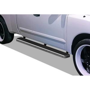 imageAPS Running Boards Nerf Bars Side Steps Step Bars Compatible with Nissan Frontier 20052025 King Cab ampamp Suzuki Equator 20052012 Extra Cab Silver Running Board StyleStainless Steel Polished