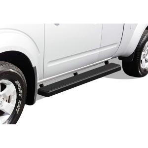 imageAPS Running Boards Nerf Bars Side Steps Step Bars Compatible with Nissan Frontier 20052025 King Cab ampamp Suzuki Equator 20052012 Extra Cab Silver Running Board StyleStainless Steel Black