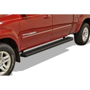 imageAPS Running Boards Side Bars Side Steps Step Bars Compatible with Toyota Tundra 20042006 Double Cab Black Powder Coated Running Board StyleStainless Steel Black