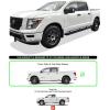imageAPS Running Boards Nerf Bars Side Steps Step Bars Compatible with Nissan Titan 20042015 ampamp 20172025 Crew Cab ampamp Titan XD 1625 Black Powder Coated Running Board StyleAluminum Black