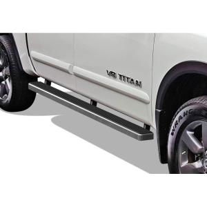 imageAPS Running Boards Nerf Bars Side Steps Step Bars Compatible with Nissan Titan 20042015 ampamp 20172025 Crew Cab ampamp Titan XD 1625 Black Powder Coated Running Board StyleAluminum Silver