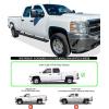imageAPS Black Running Boards Style Compatible with Chevy Silverado GMC Sierra 1500 2500 3500 20012006 Crew Cab ampamp Classic 07 Side Steps Side Bars 6in WideAluminum Black