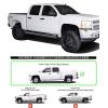 imageAPS Black Running Boards Style Compatible with Chevy Silverado GMC Sierra 1500 2500 3500 20012006 Crew Cab ampamp Classic 07 Side Steps Side Bars 6in WideSilver