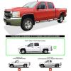 imageAPS Black Running Boards Style Compatible with Chevy Silverado GMC Sierra 1500 2500 3500 20012006 Crew Cab ampamp Classic 07 Side Steps Side Bars 6in WideSilver