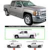 imageAPS Black Running Boards Style Compatible with Chevy Silverado GMC Sierra 1500 2500 3500 20012006 Crew Cab ampamp Classic 07 Side Steps Side Bars 6in WideAluminum Silver