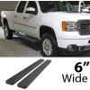 imageAPS Black Running Boards Style Compatible with Chevy Silverado GMC Sierra 1500 2500 3500 20012006 Crew Cab ampamp Classic 07 Side Steps Side Bars 6in WideBlack