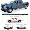 imageAPS Black Running Boards Style Compatible with Chevy Silverado GMC Sierra 1500 2500 3500 20012006 Crew Cab ampamp Classic 07 Side Steps Side Bars 6in WideStainless Steel Polished