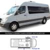 imageAPS Premium Running Boards 6in Black Compatible with Dodge MercedesBenz Sprinter 1025