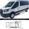 imageAPS Running Boards 6 inches Matte Black Compatible with Ford Transit 20152025 Full Size Van 3Door Exclude 20222025 ETransit Stainless Steel Nerf Bars Side Steps Side Bars